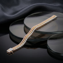 Radiant layers diamond bracelet