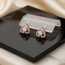 Blush Halo Heart Stud Earrings