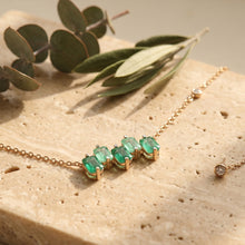 Shades of Green Lab-grown Emerald Neckpiece