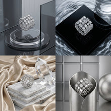 Celestial Grid Diamond Ring
