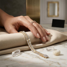 Radiant layers diamond bracelet