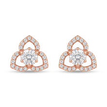 Blush Halo Heart Stud Earrings