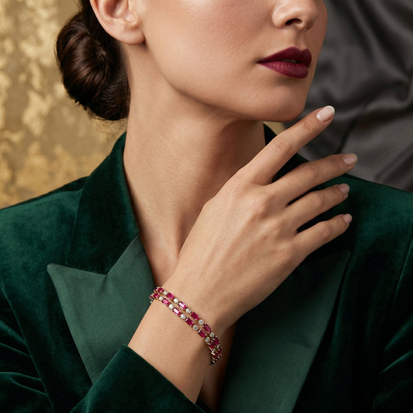 Ruby Glam Celebration Bracelet