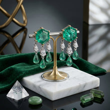 Emerald Cascade Statement Earrings