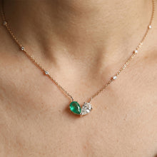 Pear Shape Emerald & Diamond Neckpiece