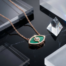 Green Malachite Evil Eye Pendant