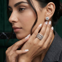 Celestial Grid Diamond Ring