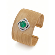 Emerald Halo Elegance Cuff