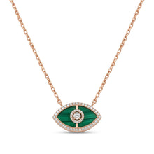 Green Malachite Evil Eye Pendant