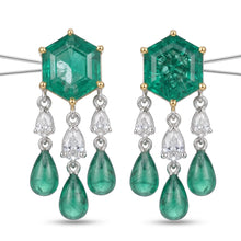 Emerald Cascade Statement Earrings