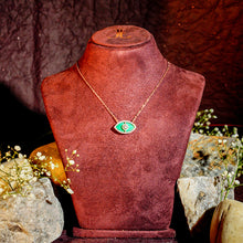 Green Malachite Evil Eye Pendant