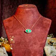 Green Malachite Evil Eye Pendant