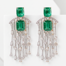 Regal Emerald Convertible Chandelier Earrings