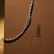 Luxe Drop Sparkle Tennis Bracelet cum choker